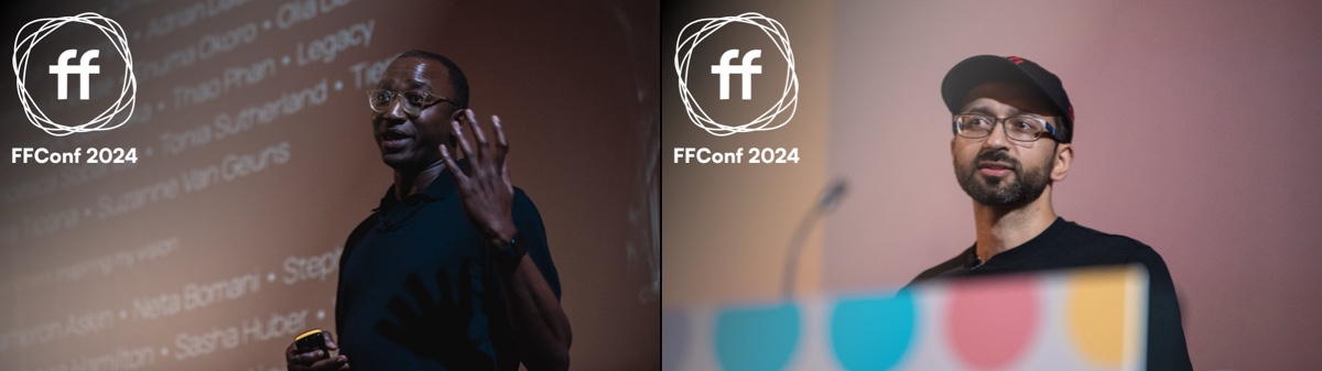 Michael and Imran speaking at FFConf